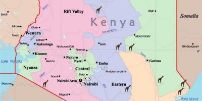 Duża mapa Kenii