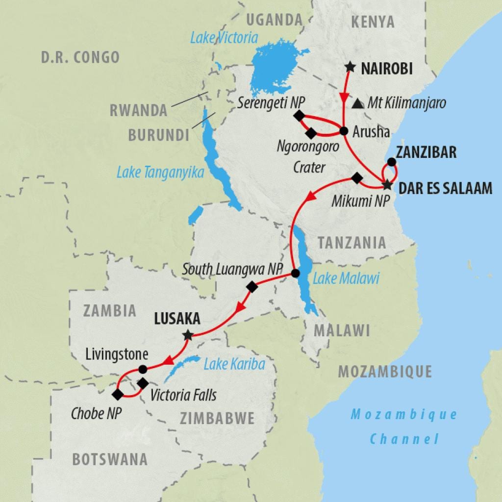 mapa karty express Kenii