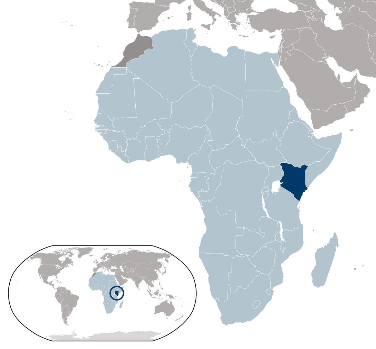 Kenia lokalizacja mapie