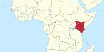 Mapa Kenii mapa wektor 