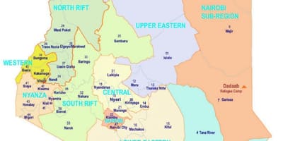 Mapa Kenii religia