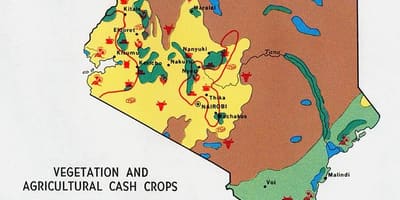 Mapa Kenii zasobów naturalnych