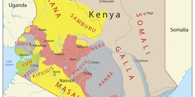 Kenia etnicznej mapie