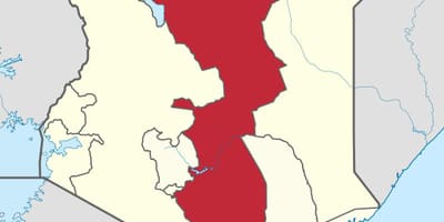 Mapa Wschodniej prowincji Kenii